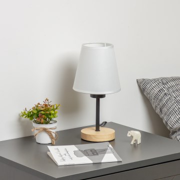 Brilagi - Stolní lampa NUBILA WOOD 1xE27/25W/230V dub/bílá
