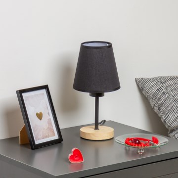 Brilagi - Stolní lampa NUBILA WOOD 1xE27/25W/230V dub/černá