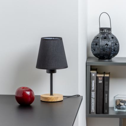 Brilagi - Stolní lampa NUBILA WOOD 1xE27/25W/230V dub/černá