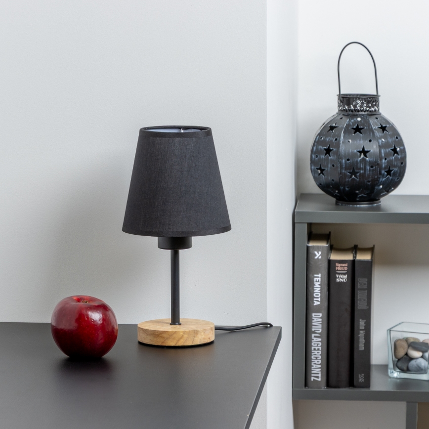 Brilagi - Stolní lampa NUBILA WOOD 1xE27/25W/230V dub/černá