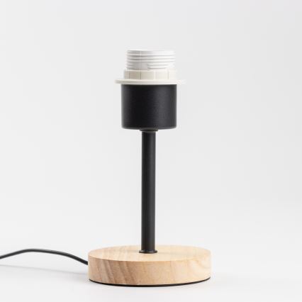 Brilagi - Stolní lampa NUBILA WOOD 1xE27/25W/230V dub/černá/sv. šedá