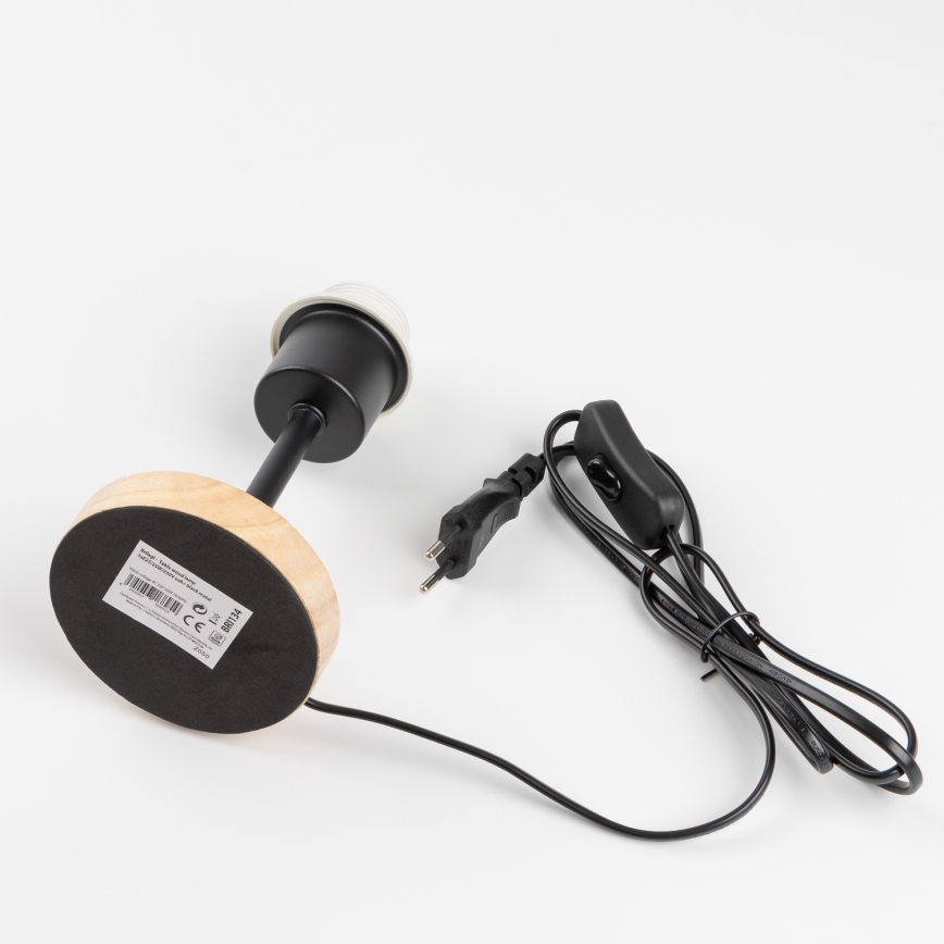 Brilagi - Stolní lampa NUBILA WOOD 1xE27/25W/230V dub/černá/žlutá