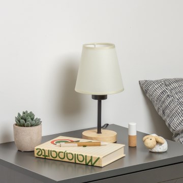 Brilagi - Stolní lampa NUBILA WOOD 1xE27/25W/230V dub/krémová