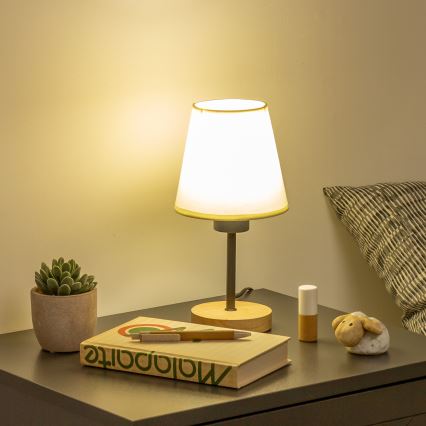 Brilagi - Stolní lampa NUBILA WOOD 1xE27/25W/230V dub/krémová