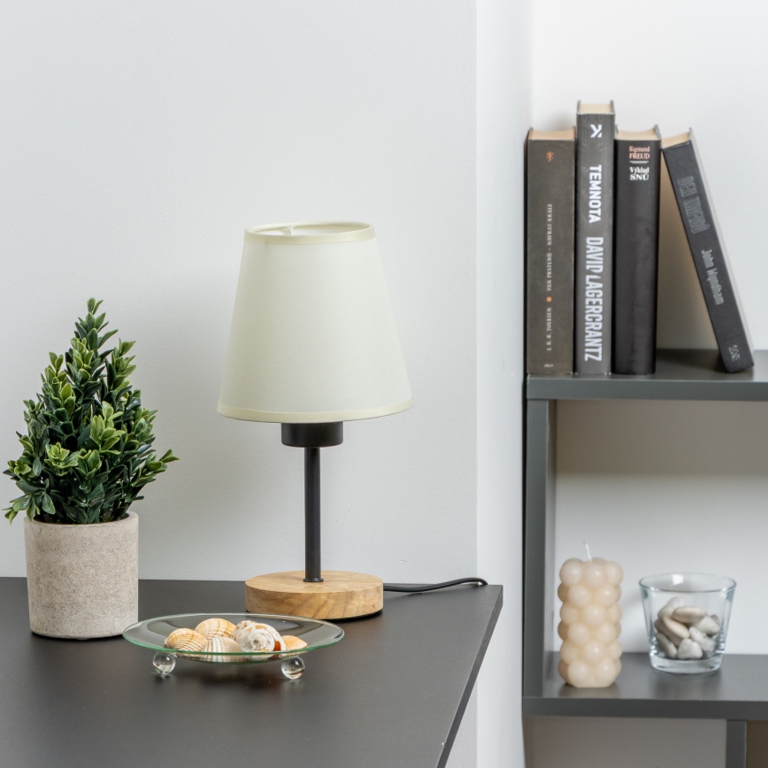Brilagi - Stolní lampa NUBILA WOOD 1xE27/25W/230V dub/krémová