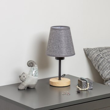 Brilagi - Stolní lampa NUBILA WOOD 1xE27/25W/230V dub/šedá