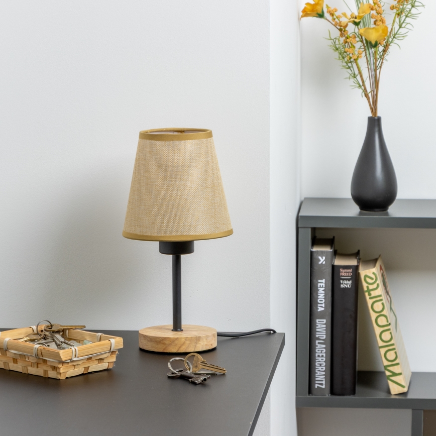 Brilagi - Stolní lampa NUBILA WOOD 1xE27/25W/230V dub/světle hnědá