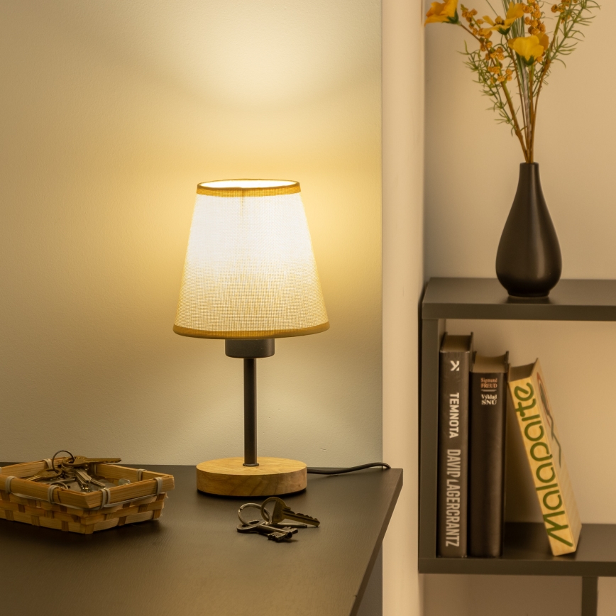 Brilagi - Stolní lampa NUBILA WOOD 1xE27/25W/230V dub/světle hnědá