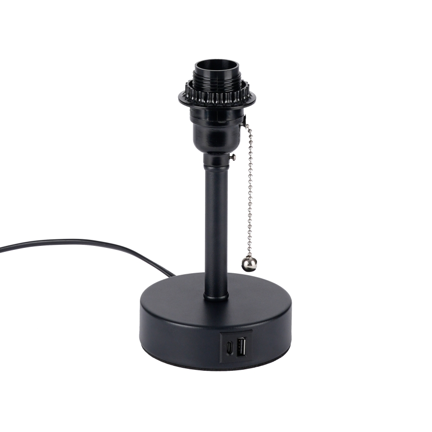 Brilagi - Stolní lampa s USB portem TABLON 1xE27/25W/230V černá