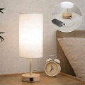 Brilagi - Stolní lampa s USB portem TABLON 1xE27/25W/230V dub/béžová/bílá