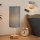 Brilagi - Stolní lampa s USB portem TABLON 1xE27/25W/230V dub/bílá/šedá