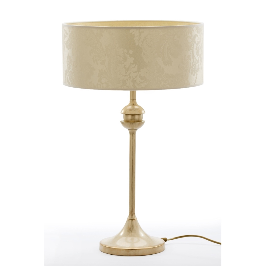 Brilagi - Stolní lampa SAPHIRE 1xE27/15W/230V krémová/zlatá/patina