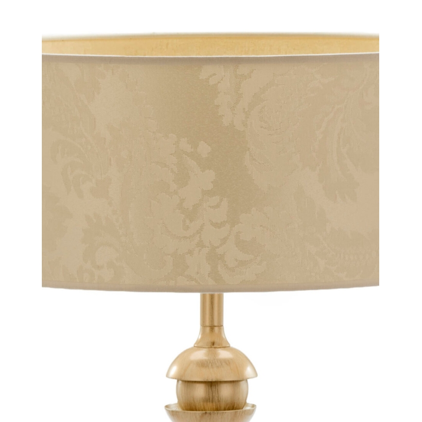Brilagi - Stolní lampa SAPHIRE 1xE27/15W/230V krémová/zlatá/patina