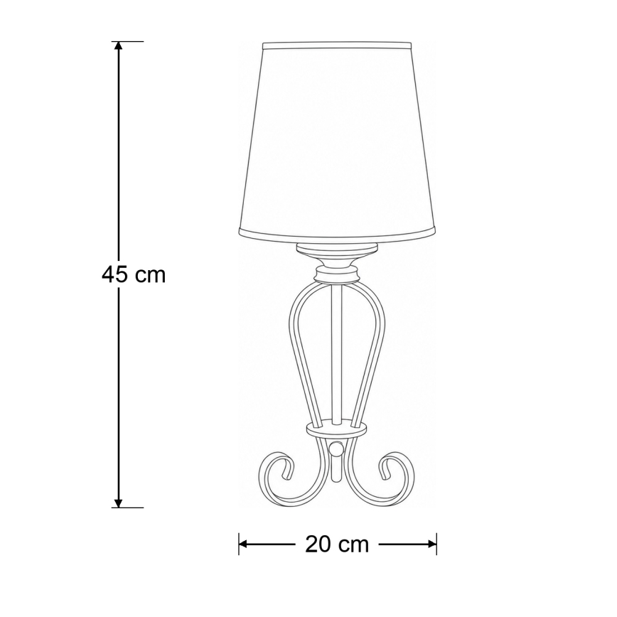 Brilagi - Stolní lampa SONIA 1xE27/15W/230V krémová/patina