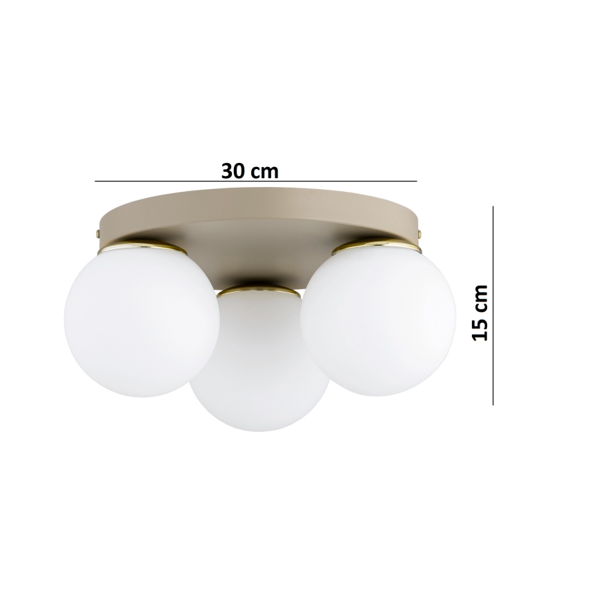 Brilagi - Stropní svítidlo 1xE27/60W/230V pr. 15 cm béžová/zlatá