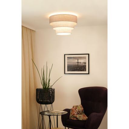 Brilagi - Stropní svítidlo ALASKA LUNETA 1xE27/15W/230V pr. 45 cm šedá/krémová