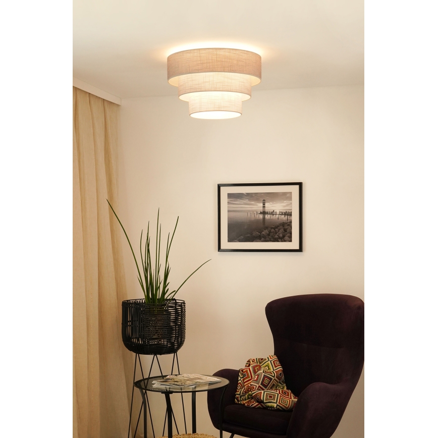 Brilagi - Stropní svítidlo ALASKA LUNETA 1xE27/15W/230V pr. 45 cm šedá/krémová