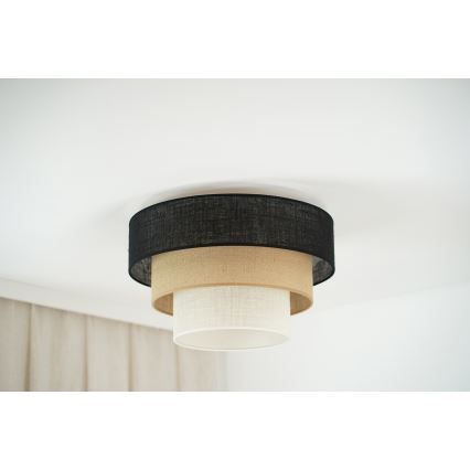 Brilagi - Stropní svítidlo ASPEN LUNETA 1xE27/15W/230V pr. 45 cm černá/béžová/krémová