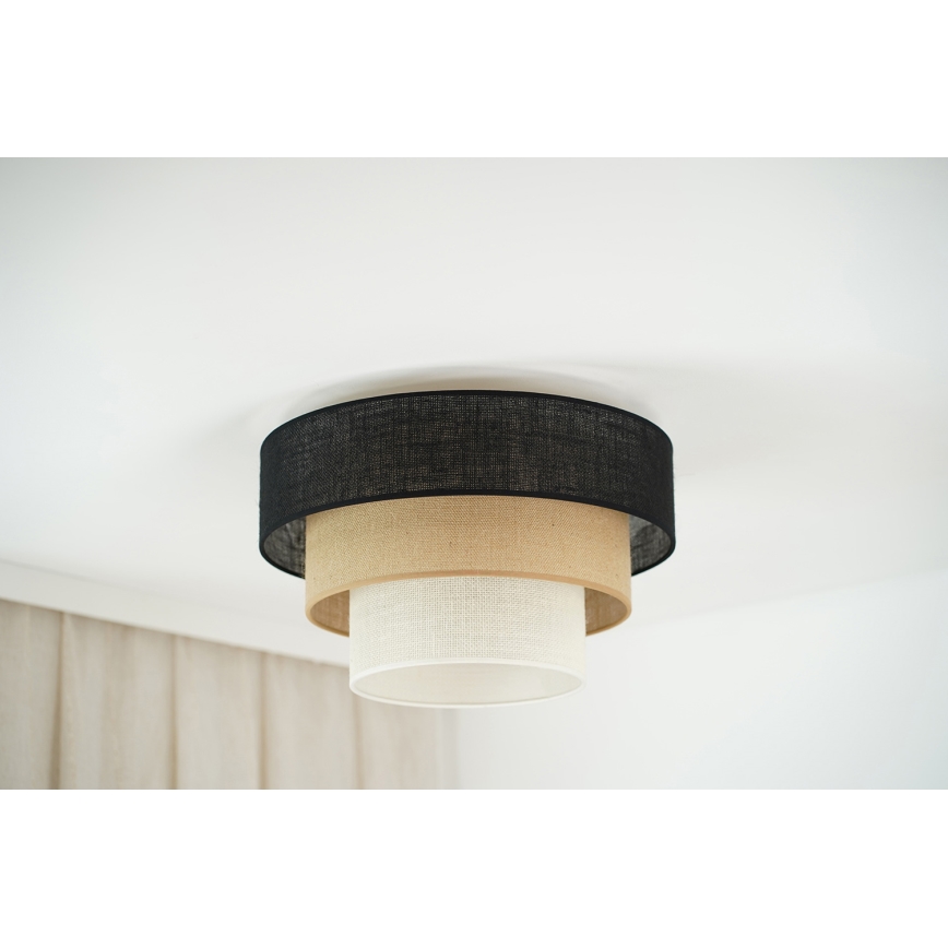 Brilagi - Stropní svítidlo ASPEN LUNETA 1xE27/15W/230V pr. 45 cm černá/béžová/krémová