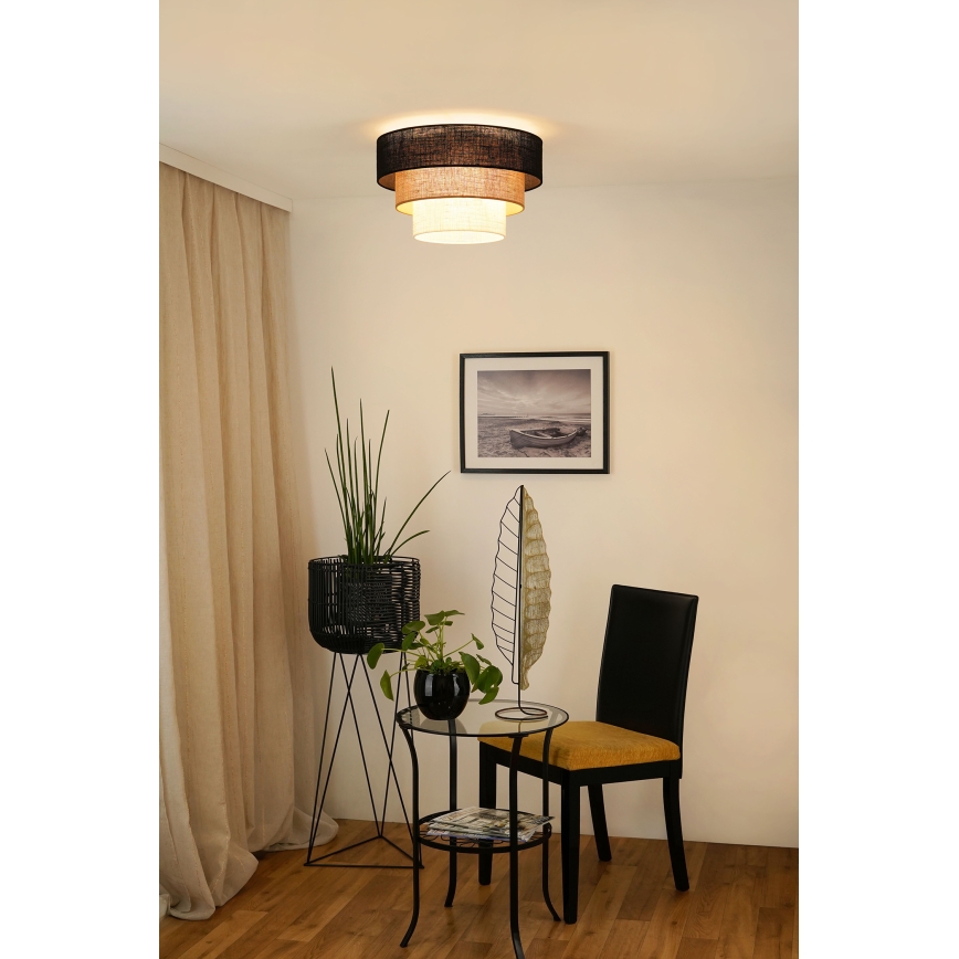Brilagi - Stropní svítidlo ASPEN LUNETA 1xE27/15W/230V pr. 45 cm černá/béžová/krémová