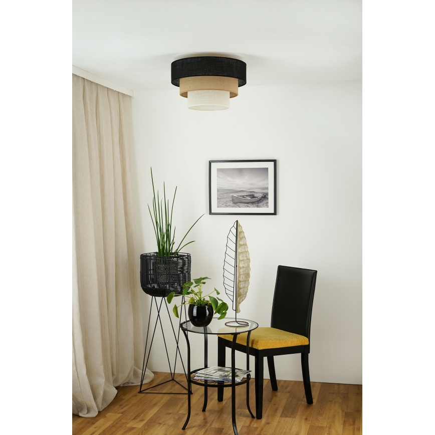 Brilagi - Stropní svítidlo ASPEN LUNETA 1xE27/15W/230V pr. 45 cm černá/béžová/krémová