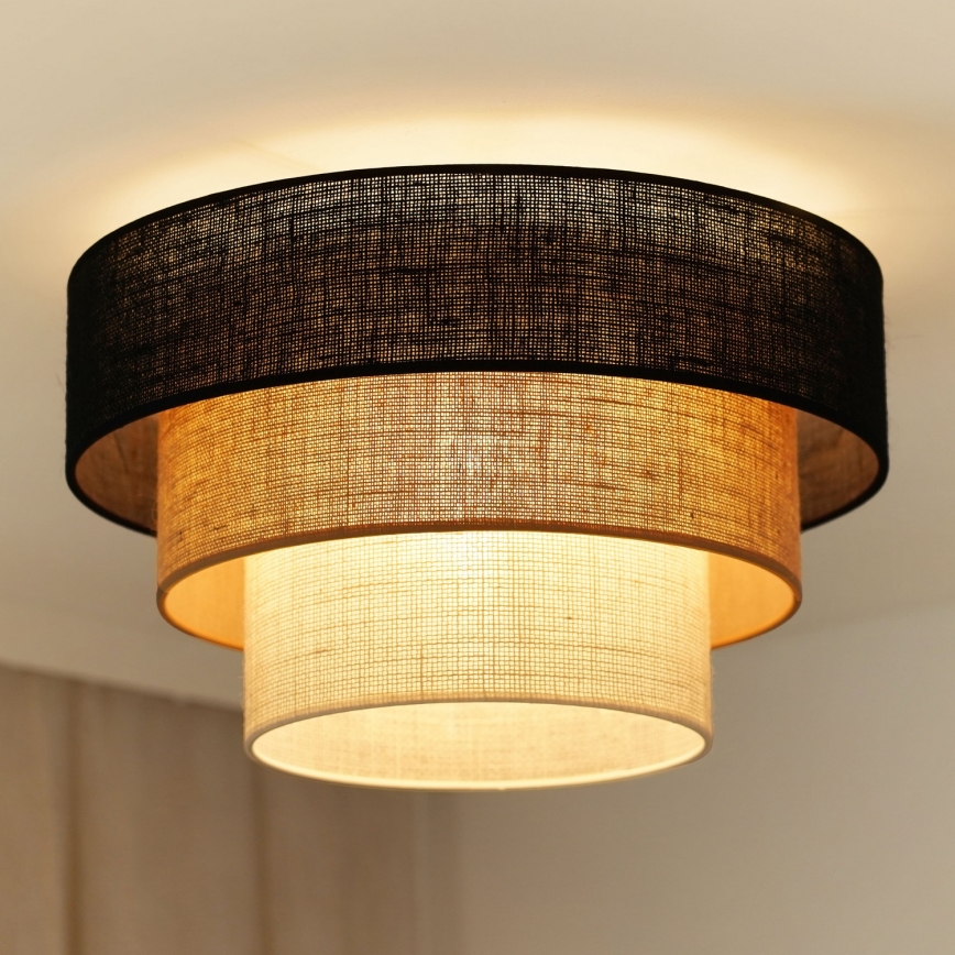 Brilagi - Stropní svítidlo ASPEN LUNETA 1xE27/15W/230V pr. 45 cm černá/béžová/krémová