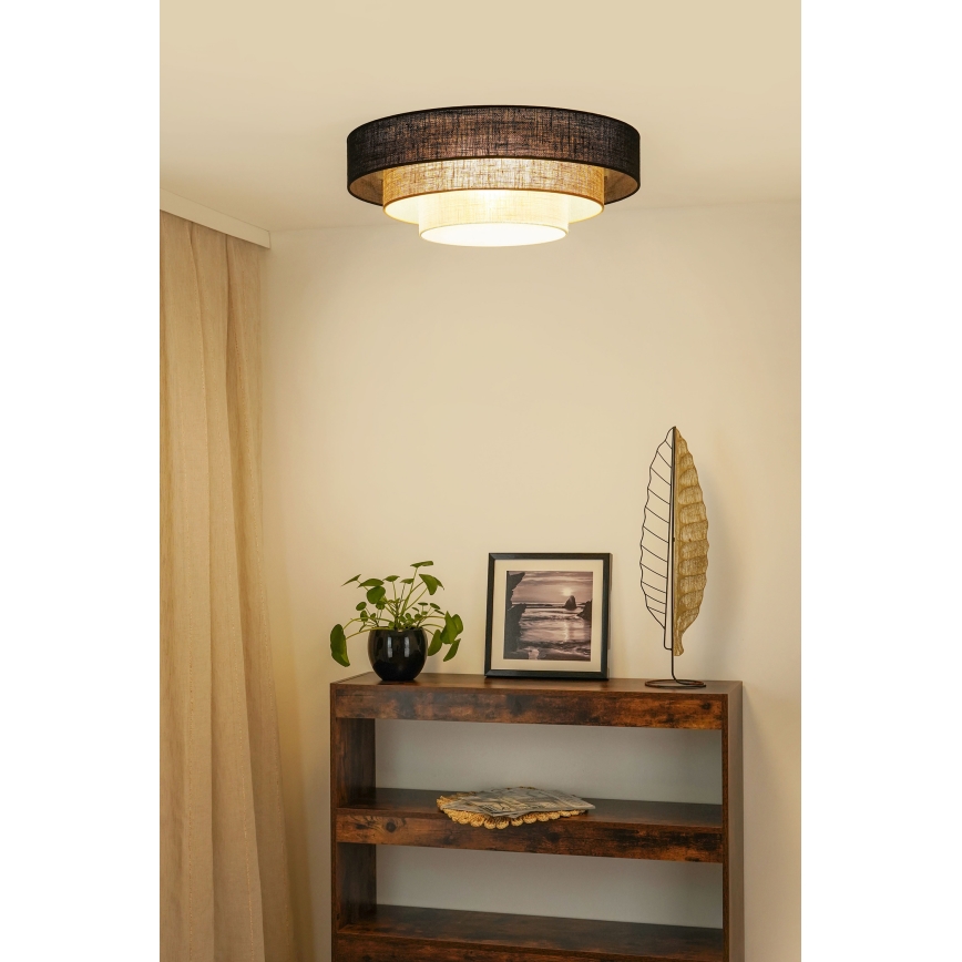 Brilagi - Stropní svítidlo ASPEN LUNETA LED/12W/230V pr. 60 cm 3000K/4000K/6400K černá/béžová/krémová
