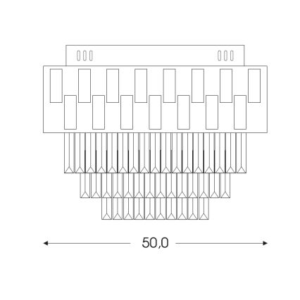 Brilagi - Stropní svítidlo AURELIA 5xE14/40W/230V pr. 50 cm černá