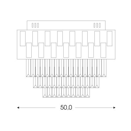 Brilagi - Stropní svítidlo AURELIA 5xE14/40W/230V pr. 50 cm lesklý chrom