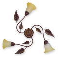 BRILAGI - Stropní svítidlo BLOSSOM 3xE27/40W/230V pr. 75 cm patina/mosaz