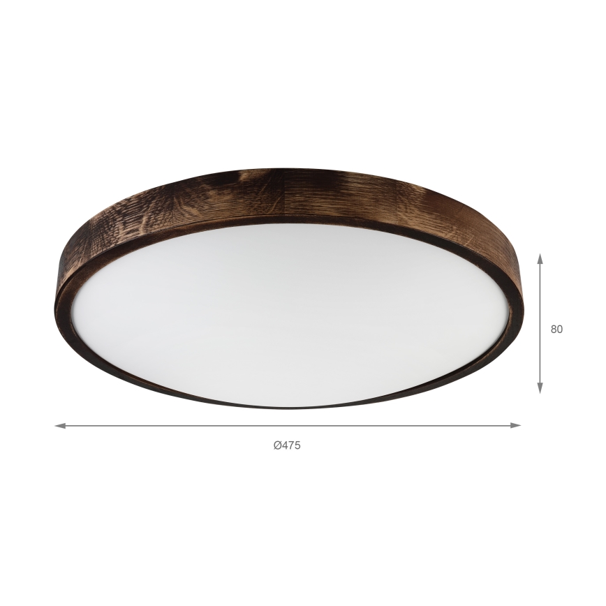 Brilagi - Stropní svítidlo CARVALHO SMOKEY 3xE27/60W/230V dub pr. 47,5 cm