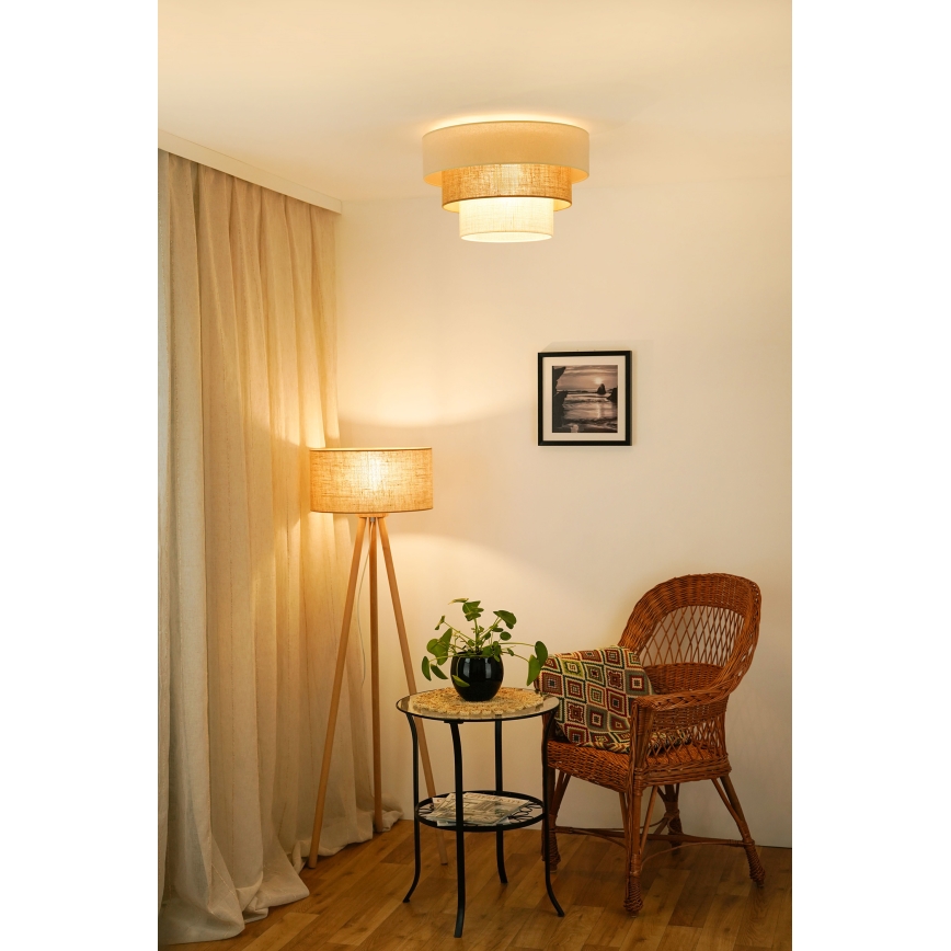 Brilagi - Stropní svítidlo DENVER LUNETA 1xE27/15W/230V pr. 45 cm béžová/hnědá/krémová