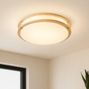 Brilagi - Stropní svítidlo ELARO 4xE27/40W/230V pr. 41 cm dekor dřeva