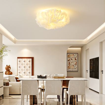 BRILAGI - Stropní svítidlo FEATHER 3xE27/40W/230V pr. 40 cm bílá