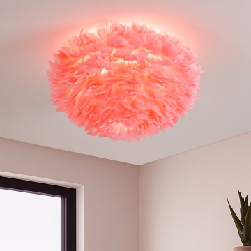 Brilagi - Stropní svítidlo FEATHER 3xE27/40W/230V pr. 50 cm růžová