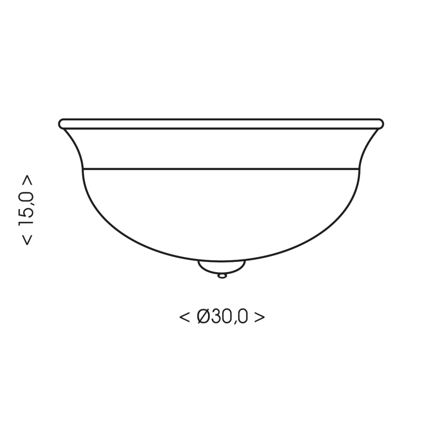 Brilagi - Stropní svítidlo FRESCO 2xE27/40W/230V pr. 30 cm bronzová