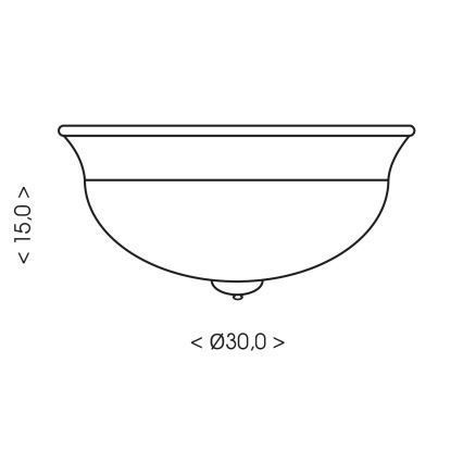 Brilagi - Stropní svítidlo FRESCO 2xE27/40W/230V pr. 30 cm měděná