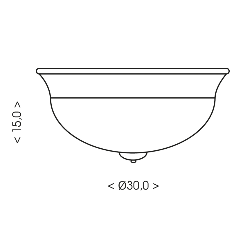 Brilagi - Stropní svítidlo FRESCO 2xE27/40W/230V pr. 30 cm měděná