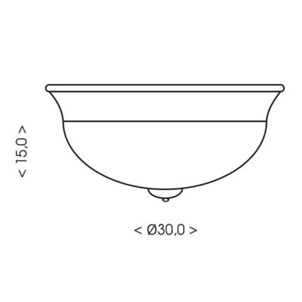 Brilagi - Stropní svítidlo FRESCO 2xE27/40W/230V pr. 30 cm měděná