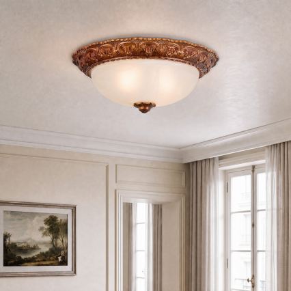 Brilagi - Stropní svítidlo FRESCO 2xE27/40W/230V pr. 30 cm zlatá