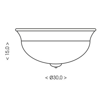 Brilagi - Stropní svítidlo FRESCO 2xE27/40W/230V pr. 30 cm zlatá