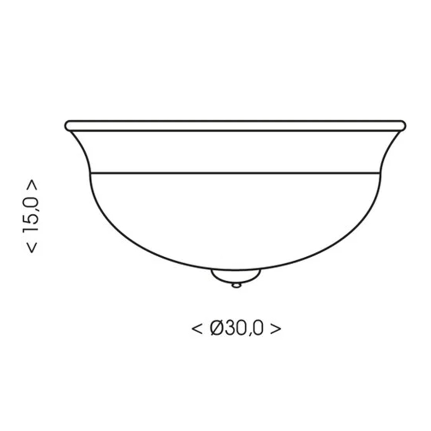 Brilagi - Stropní svítidlo FRESCO 2xE27/40W/230V pr. 30 cm zlatá