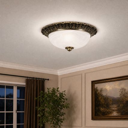 Brilagi - Stropní svítidlo FRESCO 2xE27/40W/230V pr. 30 cm zlatá