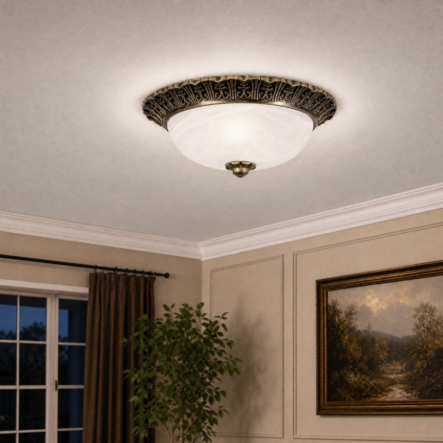 Brilagi - Stropní svítidlo FRESCO 2xE27/40W/230V pr. 30 cm zlatá