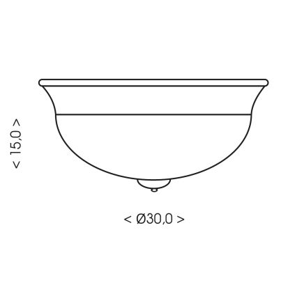 Brilagi - Stropní svítidlo FRESCO 2xE27/40W/230V pr. 30 cm zlatá