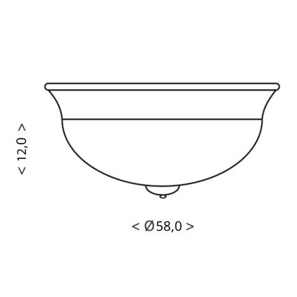BRILAGI - Stropní svítidlo FRESCO 3xE27/40W/230V pr. 48 cm hnědá