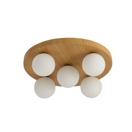 Brilagi - Stropní svítidlo LUND WOOD 5xG9/9W/230V pr. 40 cm kaučukovník