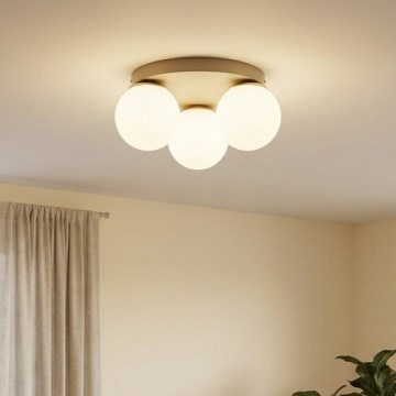 Brilagi - Stropní svítidlo MILO ECRU 1xE27/60W/230V pr. 15 cm béžová/zlatá