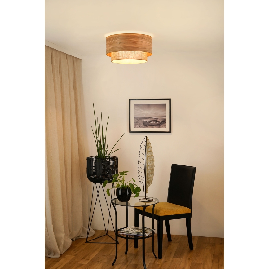 Brilagi - Stropní svítidlo MONTANA BOHO 1xE27/15W/230V pr. 45 cm hnědá