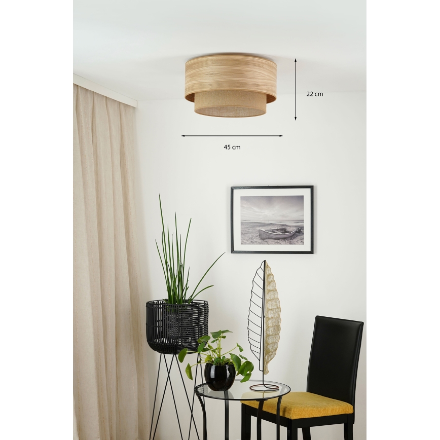Brilagi - Stropní svítidlo MONTANA BOHO 1xE27/15W/230V pr. 45 cm hnědá